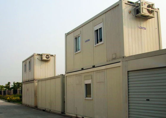 Chine Double - fenêtre en acier de PVC de porte de couleur blanche de conteneur combinée par plate-forme avec la salle de bains usine