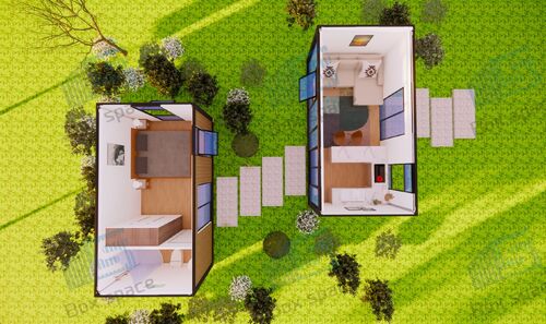 Latest company news about #Conception hebdomadaire 2# Studio indépendant pour votre jardin, fabriqué à partir de deux conteneurs de 20 pieds