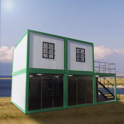 Maison de conteneurs préfabriquée à double couche Appartement portable fabriqué