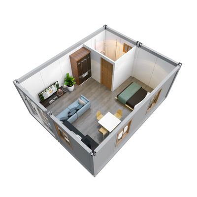 Des maisons de conteneurs modulaires portables de 20 pieds, des bureaux sur place des maisons de conteneurs préfabriquées