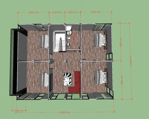Maison de conteneurs 30 pieds x 20 pieds Appartement