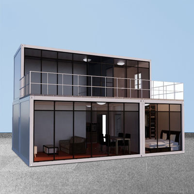 Temporaire maison de conteneurs de 3 chambres d'acier galvanisé appartement amovible
