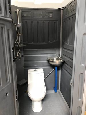 Toilette portable en conteneur préfabriqué, toilette portable en HDPE amovible