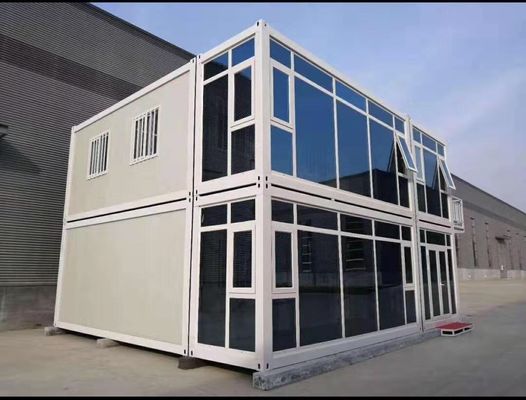 Container de 2 chambres à coucher maison sandwich panneau d'acier modulaire petites maisons