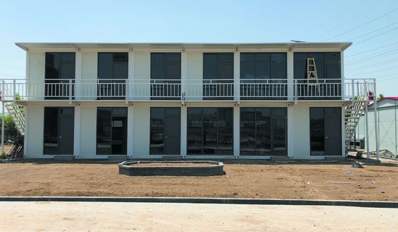 Maison préfabriquée mobile de 2 chambres, maison préfabriquée galvanisée en acier