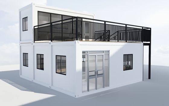 Certifié CE Chine Design à bas prix Cabine modulaire Portable Petite maison de conteneur avec mur d'isolation en laine de roche