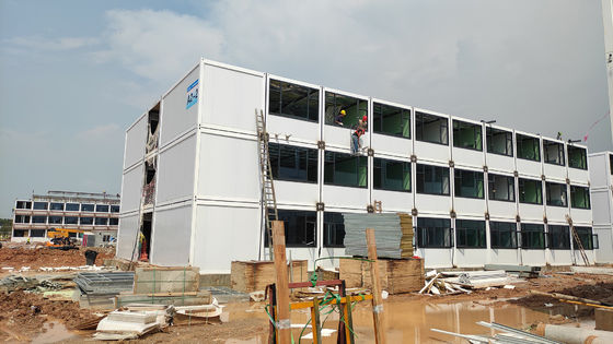 BOX SPACE préfabriqué entièrement équipé en verre empilable murale maisons portables conteneur maison d'hôtel préfabriquée