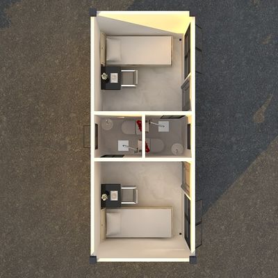 BOX SPACE Prix bon marché Atelier de 20 pieds Maison de conteneurs préfabriquée avec cuisine, maisons modulaires portables avec décorations