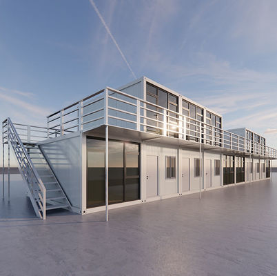 Maison de conteneurs de transport de luxe Maison modulaire préfabriquée Maison en verre préfabriquée modulaire