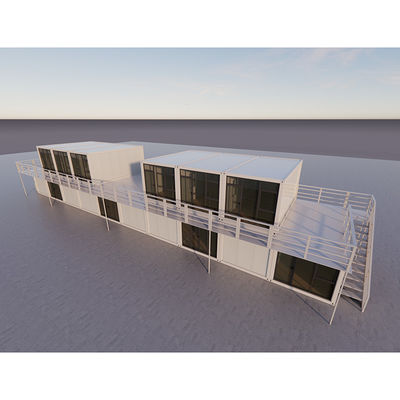 Bureau personnalisé sous boîte Temporaire site de construction empilable préfabriqué bâtiment modulaire avec une perspective moderne