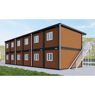 2024 Maison de conteneurs en acier plat moderne Pré-construction du travail Dortoir personnalisable Espace de vie prêt à l'emploi