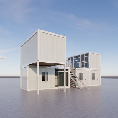 BOX SPACE 2 chambres à coucher Villa préfabriquée de construction rapide, maison de conteneurs mobiles modulaires, maison de vie minuscule