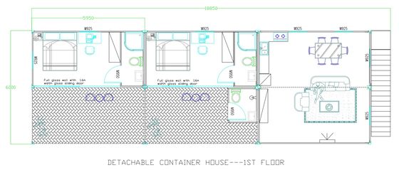 Maison de conteneurs personnalisée Maison préfabriquée en acier avec 3 chambres à coucher en tant que villa et station balnéaire