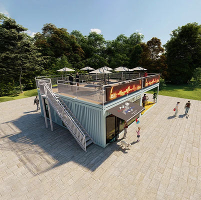 Container portable sur mesure modifié 20 pieds Boutique de café maison de luxe de conteneurs pour le café