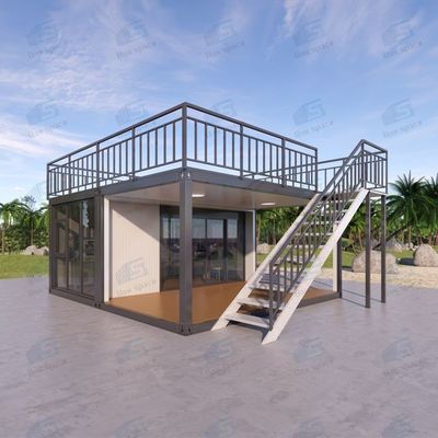 Maison de conteneurs amovible de 20 pieds 40 pieds avec 3 chambres et salle de bain