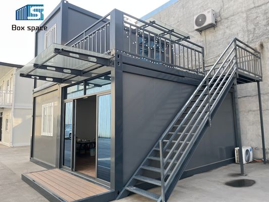 Boxspace 20 pieds hors réseau Container maisons 2 étages Container mobile bureau petite maison préfabriquée Pour louer appartement