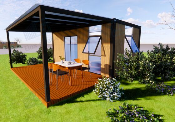Boxspace Petites maisons de 20 pieds prêtes à être expédiées Des maisons préfabriquées abordables à vendre Des maisons de conteneurs de 40 pieds avec une disposition personnalisée